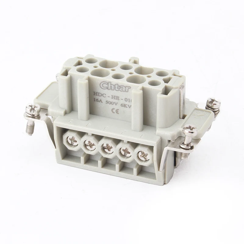 M/F 10 kontaktų įdėklas sunkiasvorė jungtis